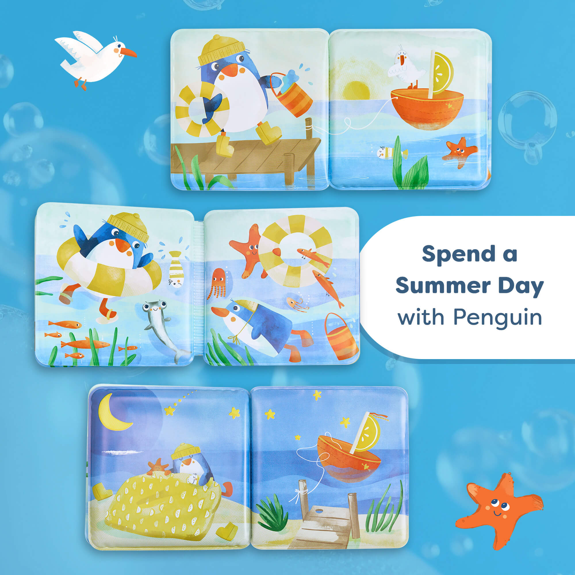Penguin Bath Book with Squeaker